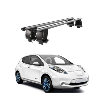 Bare transversale portbagaj auto aluminiu compatibile plafon neted Nissan Leaf ZE0 2010-2016 argintii sau negre