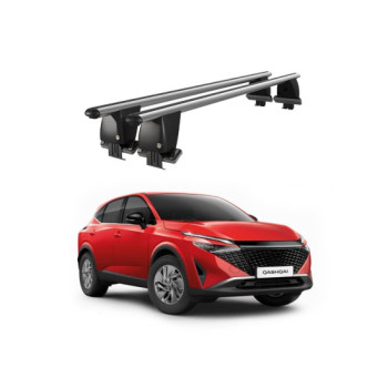 Bare transversale portbagaj auto aluminiu compatibile plafon neted Nissan Qashqai J12 2021-> argintii sau negre