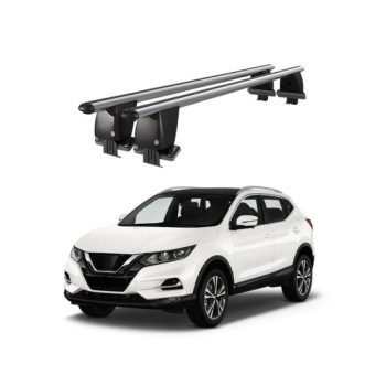 Bare transversale portbagaj auto aluminiu compatibile plafon neted Nissan Qashqai J11 2017-2021 argintii sau negre Bare transversale portbagaj auto aluminiu compatibile plafon neted Nissan Qashqai J11 2017-2021 argintii sau negre