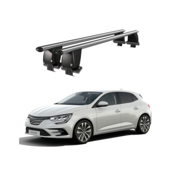 Bare transversale portbagaj auto aluminiu compatibile plafon neted Renault Megane IV 2016-> argintii sau negre Bare transversale portbagaj auto aluminiu compatibile plafon neted Renault Megane IV 2016-> argintii sau negre