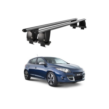 Bare transversale portbagaj auto aluminiu compatibile plafon neted Renault Megane III 2008-2016 argintii sau negre