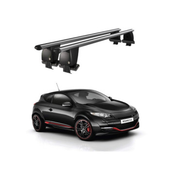 Bare transversale portbagaj auto aluminiu compatibile plafon neted Renault Megane III Sportourer Combi 2009-2016 argintii sau negre