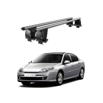 Bare transversale portbagaj auto aluminiu compatibile plafon neted Renault Laguna III 2008-> argintii sau negre Bare transversale portbagaj auto aluminiu compatibile plafon neted Renault Laguna III 2008-> argintii sau negre