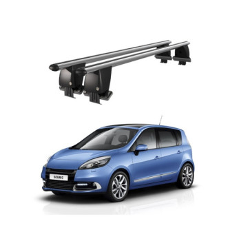 Bare transversale portbagaj auto aluminiu compatibile plafon neted Renault Grand Scenic 2009-2013 argintii sau negre Bare transversale portbagaj auto aluminiu compatibile plafon neted Renault Grand Scenic 2009-2013 argintii sau negre