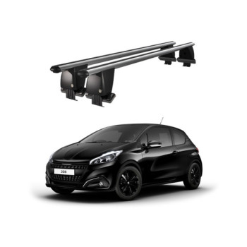 Bare transversale portbagaj auto aluminiu compatibile plafon neted Peugeot 208 2015-2019 argintii sau negre