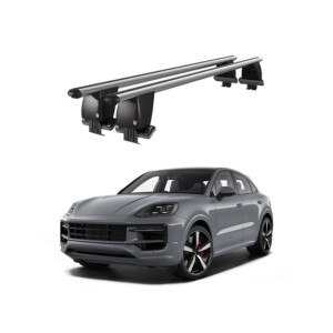 Bare transversale portbagaj auto aluminiu compatibile plafon neted Porsche Cayenne PO536 2017-> argintii sau negre
