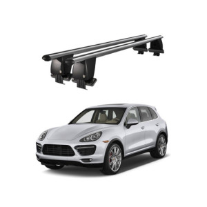 Bare transversale portbagaj auto aluminiu compatibile plafon neted Porsche Cayenne 92A 2011-2017 argintii sau negre