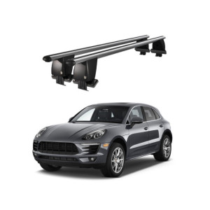 Bare transversale portbagaj auto aluminiu compatibile plafon neted Porsche Macan 95B 2013-> argintii sau negre
