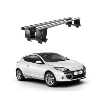 Bare transversale portbagaj auto aluminiu compatibile plafon neted Renault Megane Coupe 2009-> argintii sau negre
