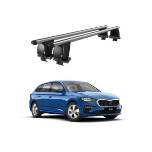 Bare transversale portbagaj auto aluminiu compatibile plafon neted Skoda Scala 2019-> argintii sau negre