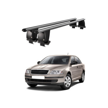 Bare transversale portbagaj auto aluminiu compatibile plafon neted Skoda Octavia 1Z 2008-2013 argintii sau negre Bare transversale portbagaj auto aluminiu compatibile plafon neted Skoda Octavia 1Z 2008-2013 argintii sau negre