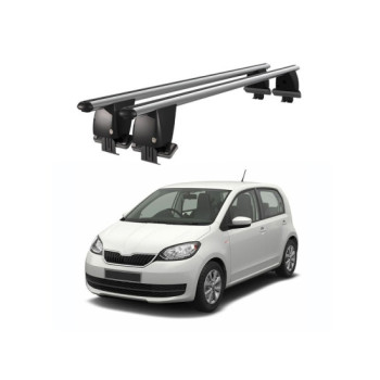 Bare transversale portbagaj auto aluminiu compatibile plafon neted Skoda Citigo 2012-> argintii sau negre Bare transversale portbagaj auto aluminiu compatibile plafon neted Skoda Citigo 2012-> argintii sau negre