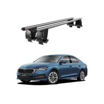Bare transversale portbagaj auto aluminiu compatibile plafon neted Skoda Octavia IV NX 2020-> argintii sau negre Bare transversale portbagaj auto aluminiu compatibile plafon neted Skoda Octavia IV NX 2020-> argintii sau negre