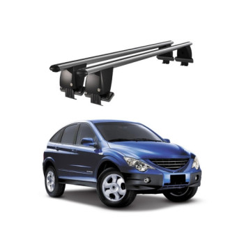 Bare transversale portbagaj auto aluminiu compatibile plafon neted SsangYong Actyon 2005-2010 argintii sau negre Bare transversale portbagaj auto aluminiu compatibile plafon neted SsangYong Actyon 2005-2010 argintii sau negre
