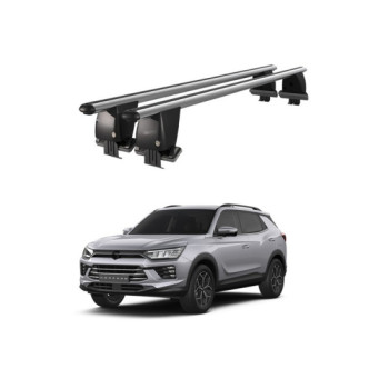 Bare transversale portbagaj auto aluminiu compatibile plafon neted SsangYong Korando 2019-> argintii sau negre Bare transversale portbagaj auto aluminiu compatibile plafon neted SsangYong Korando 2019-> argintii sau negre