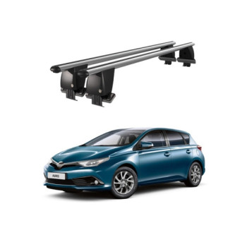 Bare transversale portbagaj auto aluminiu compatibile plafon neted Toyota Auris E210 Hatchback 2018-> argintii sau negre