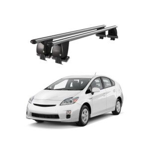 Bare transversale portbagaj auto aluminiu compatibile plafon neted Toyota Prius III XW30 2009-2015 argintii sau negre