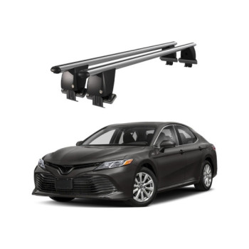 Bare transversale portbagaj auto aluminiu compatibile plafon neted Toyota Camry XV70 2017-> argintii sau negre