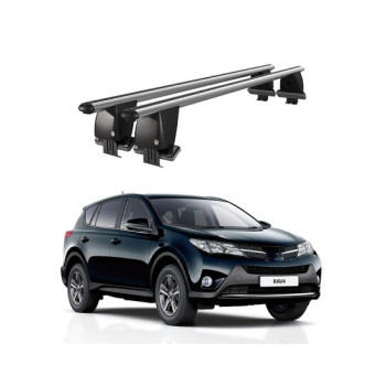 Bare transversale portbagaj auto aluminiu compatibile plafon neted Toyota Rav4 XA40 2013-2018 argintii sau negre