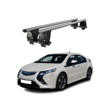 Bare transversale portbagaj auto aluminiu compatibile plafon neted Opel Ampera 2012-> argintii sau negre