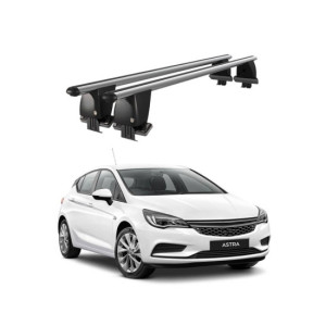 Bare transversale portbagaj auto aluminiu compatibile plafon neted Opel Astra K 2016-2021 argintii sau negre
