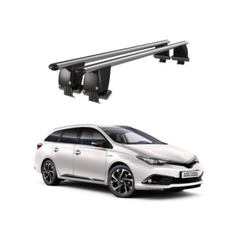 Bare transversale portbagaj auto aluminiu compatibile plafon neted Toyota Auris E210 Touring Sports 2018-> argintii sau negre
