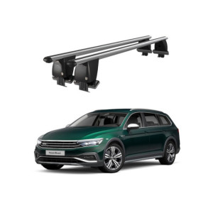 Bare transversale portbagaj auto aluminiu compatibile plafon neted Volkswagen Passat B8 Alltrack 2019-> argintii sau negre