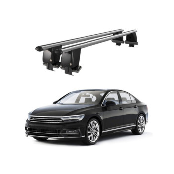 Bare transversale portbagaj auto aluminiu compatibile plafon neted Volkswagen Passat B8 2014-> argintii sau negre Bare transversale portbagaj auto aluminiu compatibile plafon neted Volkswagen Passat B8 2014-> argintii sau negre
