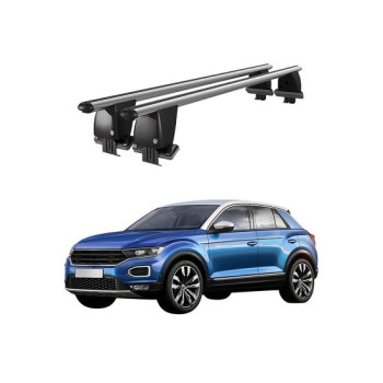 Bare transversale portbagaj auto aluminiu compatibile plafon neted Volkswagen T-Rock 2018-> argintii sau negre Bare transversale portbagaj auto aluminiu compatibile plafon neted Volkswagen T-Rock 2018-> argintii sau negre