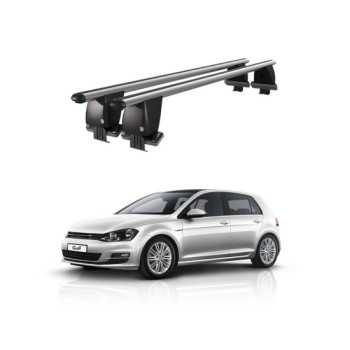 Bare transversale portbagaj auto aluminiu compatibile plafon neted Volkswagen Golf 7 5G Sportsvan 2014-2019 argintii sau negre