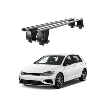 Bare transversale portbagaj auto aluminiu compatibile plafon neted Volkswagen Golf 7 5G 2012-2019 argintii sau negre Bare transversale portbagaj auto aluminiu compatibile plafon neted Volkswagen Golf 7 5G 2012-2019 argintii sau negre