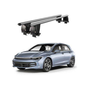 Bare transversale portbagaj auto aluminiu compatibile plafon neted Volkswagen Golf 7 5G 2019-> argintii sau negre