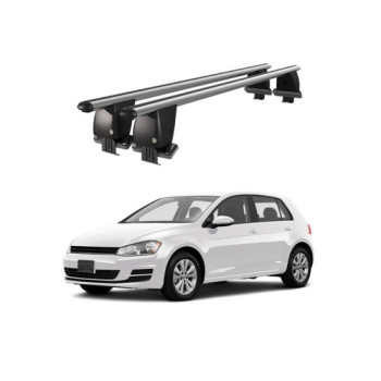 Bare transversale portbagaj auto aluminiu compatibile plafon neted Volkswagen Golf VII 5G 2012-2019 argintii sau negre