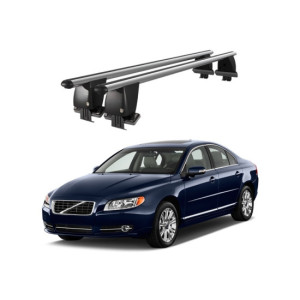 Bare transversale portbagaj auto aluminiu compatibile plafon neted Volvo S80 2006-2016 argintii sau negre