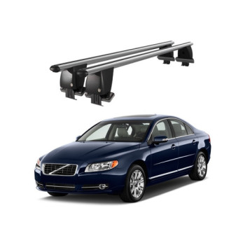 Bare transversale portbagaj auto aluminiu compatibile plafon neted Volvo S80 2006-2016 argintii sau negre