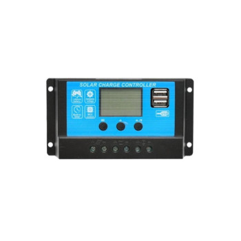 Regulator tensiune panou solar 10A 12V 24V cu 2 porturi USB pentru baterii auto si sisteme off grid Regulator tensiune panou solar 10A 12V 24V cu 2 porturi USB pentru baterii auto si sisteme off grid
