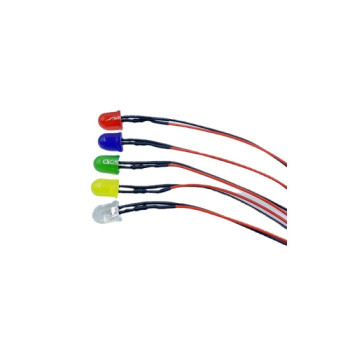 Set 10 Becuri Led T5 cu fir ,12V diverse culori Set 10 Becuri Led T5 cu fir ,12V diverse culori