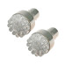SET bec 1 faza BA15S 12 LED 12V lumina galbena