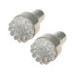SET bec 1 faza BA15S 12 LED 12V lumina galbena