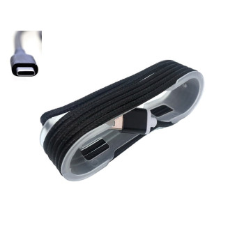 Cablu tip C textil negru MIV