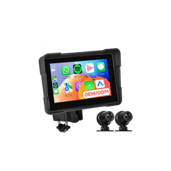 Sistem camera DVR motocicleta cu ecran 5 inch si camera fata spate Sistem camera DVR motocicleta cu ecran 5 inch si camera fata spate