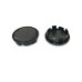 Set capace centrale jante auto 56 mm negre inaltime clipsuri 6 mm