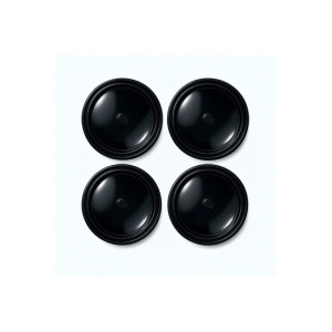 Set capace centrale jante auto 77 mm negre