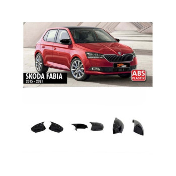 Capace oglinda tip Batman auto compatibile Skoda Fabia III 2015-2021 cu semnalizare in oglinda