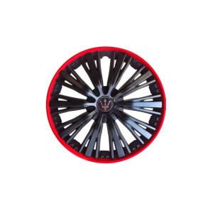 Set 4 capace roti Evo culoare negru rosu 16 inch
