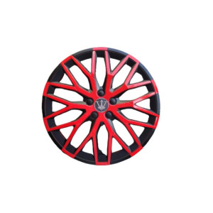 Set 4 capace roti Evo culoare negru rosu 16 inch