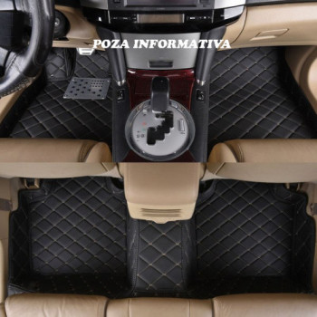 Covorase auto LUX PIELE 5D Mercedes S-Class W221 2005-2013 scurt ( 5D-06 cusatura bej )