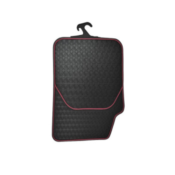 Covoare cauciuc interior universale cu dunga rosie set 4 bucati