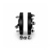 Distantier janta auto 20 mm 4x108 centrare 63.3 prindere dubla cu 4 prezoane incluse negru