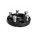 Distantier janta auto 20 mm 5x120 centrare 64.1-67.1 prindere dubla cu piulite M14x1.5 aluminiu forjat negru